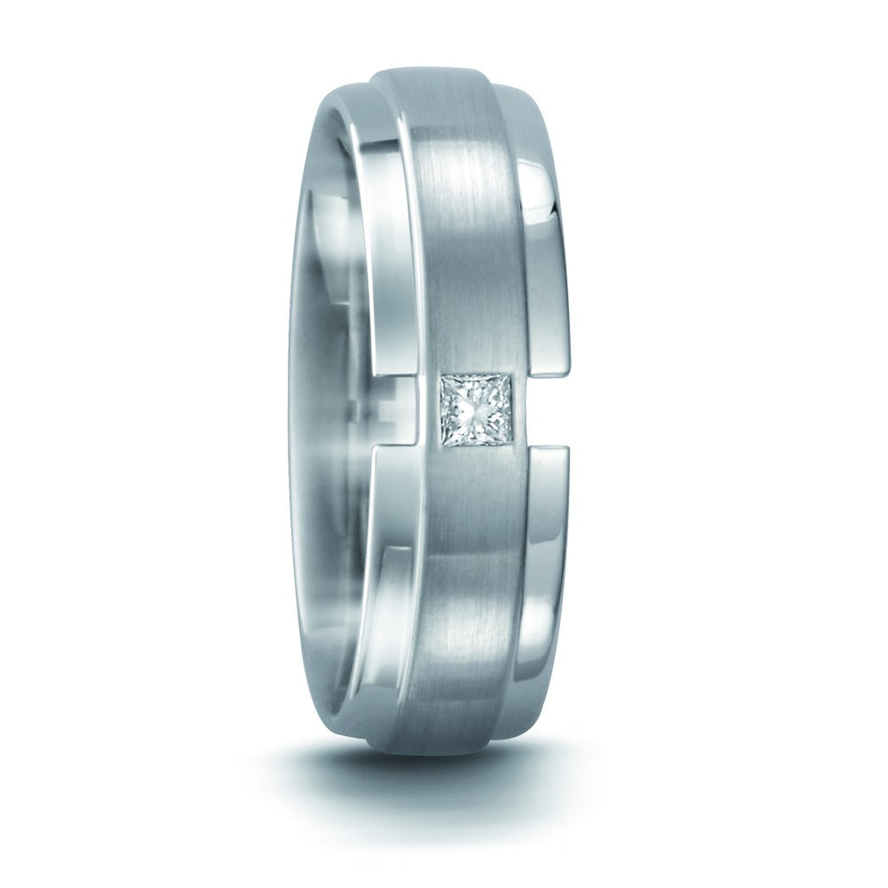pierścionek pallad 950 Diament 0.065 ct, tw-vvsi