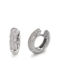 kolczyki koła zatrzaskowe złoto białe 750/18 K Diament 0.30 ct, 60 kamienie, w-si
