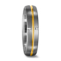 pierścionek pallad 950, złoto żółte 750/18 K Diament 0.02 ct, 4 kamienie, tw-vsi