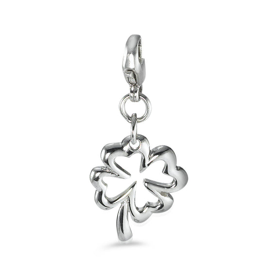charms srebro rodowany koniczyna