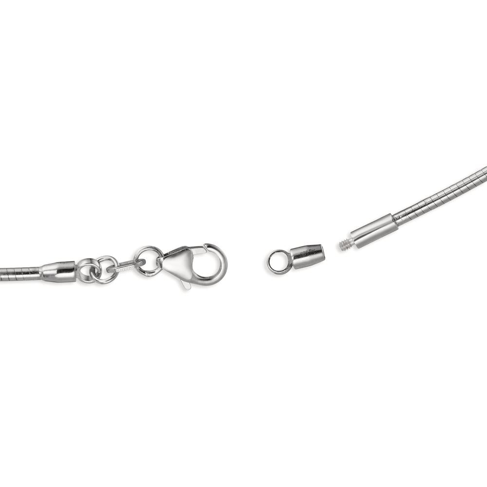 Naszyjnik srebro rodowany 42 cm Ø1.5 mm