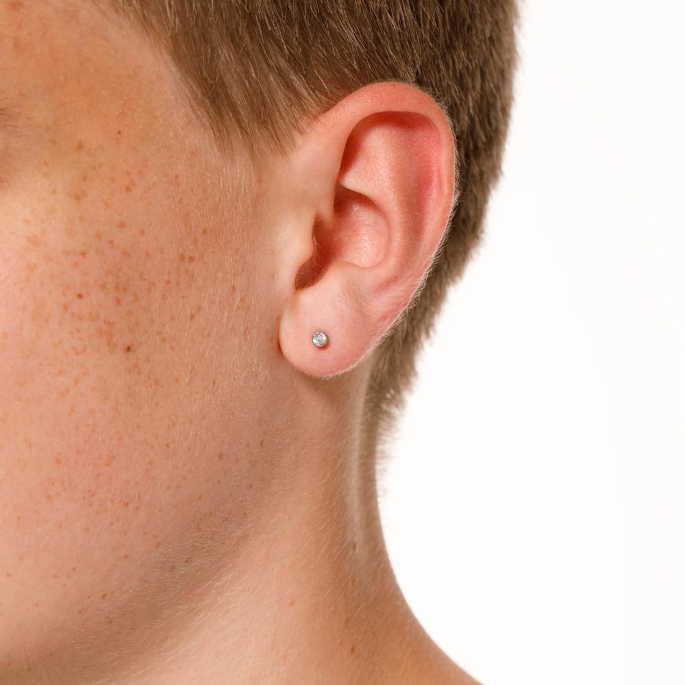 kolczyk wkrętka (1 sztuka) stal nierdzewna Cyrkonia Ø3.5 mm