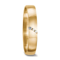 obrączka partnerska złoto żółte 750/18 K Diament 0.02 ct, 3 kamienie, tw-vsi