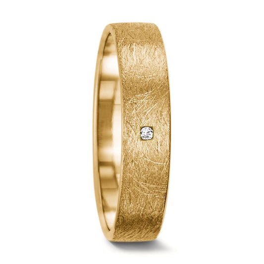 obrączka partnerska złoto żółte 750/18 K Diament 0.008 ct, tw-vsi