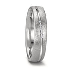 obrączka partnerska złoto białe 750/18 K Diament 0.025 ct, 5 kamienie, tw-si