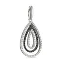 wisiorek złoto białe 750/18 K Diament czarny, 0.52 ct, 104 kamienie, [Brillant], tw-vsi