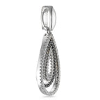 wisiorek złoto białe 750/18 K Diament czarny, 0.52 ct, 104 kamienie, [Brillant], tw-vsi