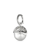 wisiorek złoto białe 750/18 K Diament czarny, 0.28 ct, 46 kamienie, [Brillant], tw-vsi Perła hodowana w wodzie słodkiej biały, 12 mm Ø14 mm