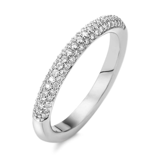 pierścionek złoto białe 750/18 K Diament biały, 0.25 ct, 68 kamienie, [Brillant], tw-vsi