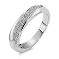 pierścionek złoto białe 750/18 K Diament biały, 0.20 ct, 40 kamienie, [Brillant], w-si