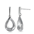 kolczyki wiszące złoto białe 750/18 K Diament biały, 0.16 ct, 34 kamienie, [Brillant], w-si
