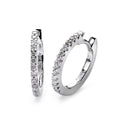 kolczyki koła zatrzaskowe złoto białe 750/18 K Diament biały, 0.25 ct, 26 kamienie, [Brillant], w-si