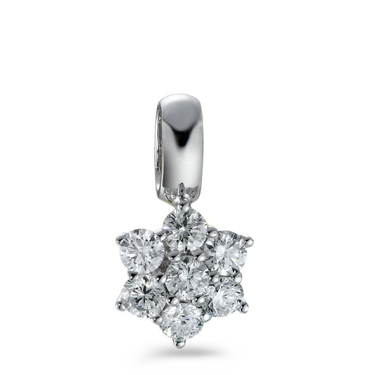 wisiorek złoto białe 750/18 K Diament biały, 0.50 ct, 7 kamienie, [Brillant], w-si