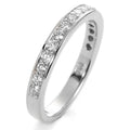 pierścionek pamięci złoto białe 750/18 K Diament biały, 0.50 ct, 17 kamienie, [Brillant], w-si