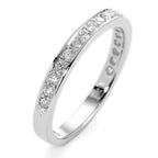 pierścionek pamięci złoto białe 750/18 K Diament biały, 0.33 ct, 19 kamienie, [Brillant], w-si
