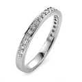pierścionek pamięci złoto białe 750/18 K Diament biały, 0.25 ct, 21 kamienie, [Brillant], w-si