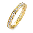 pierścionek pamięci złoto żółte 750/18 K Diament biały, 0.65 ct, 34 kamienie, [Brillant], w-si
