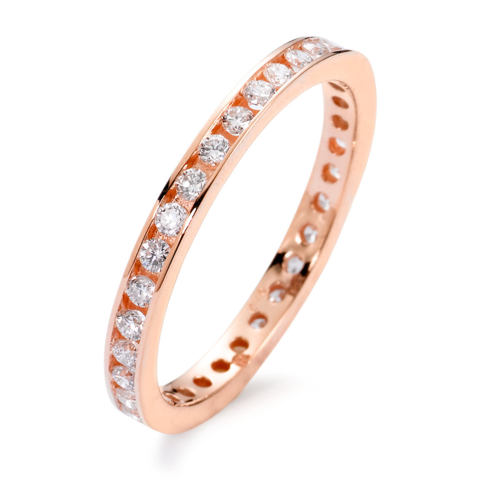 pierścionek pamięci złoto czerwone 750/18 K Diament biały, 0.50 ct, 42 kamienie, [Brillant], w-si