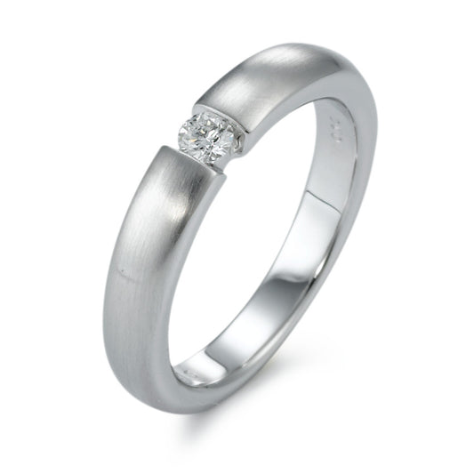pierścionek zaręczynowy złoto białe 750/18 K Diament biały, 0.10 ct, [Brillant], w-si
