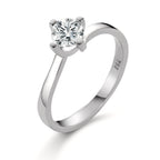 pierścionek zaręczynowy złoto białe 750/18 K Diament biały, 0.25 ct, [Brillant], w-si