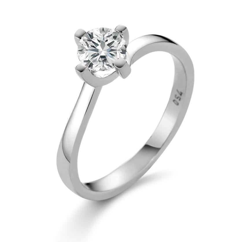 pierścionek zaręczynowy złoto białe 750/18 K Diament biały, 0.25 ct, [Brillant], w-si