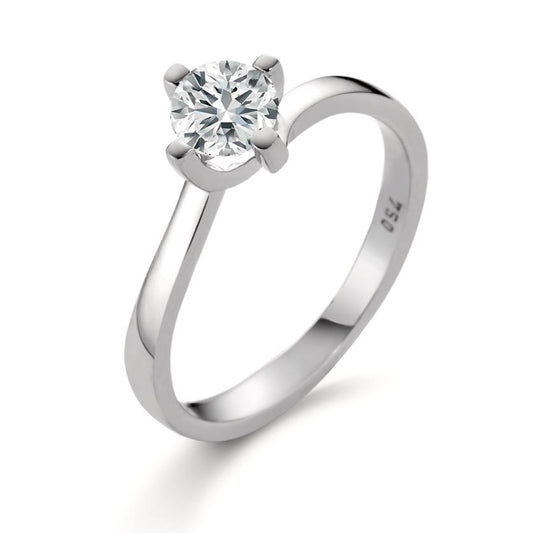 pierścionek zaręczynowy złoto białe 750/18 K Diament biały, 0.25 ct, [Brillant], w-si
