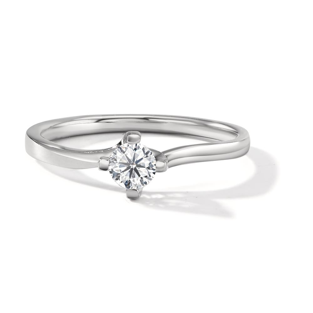 pierścionek zaręczynowy złoto białe 750/18 K Diament biały, 0.25 ct, [Brillant], w-si