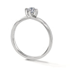 pierścionek zaręczynowy złoto białe 750/18 K Diament biały, 0.25 ct, [Brillant], w-si