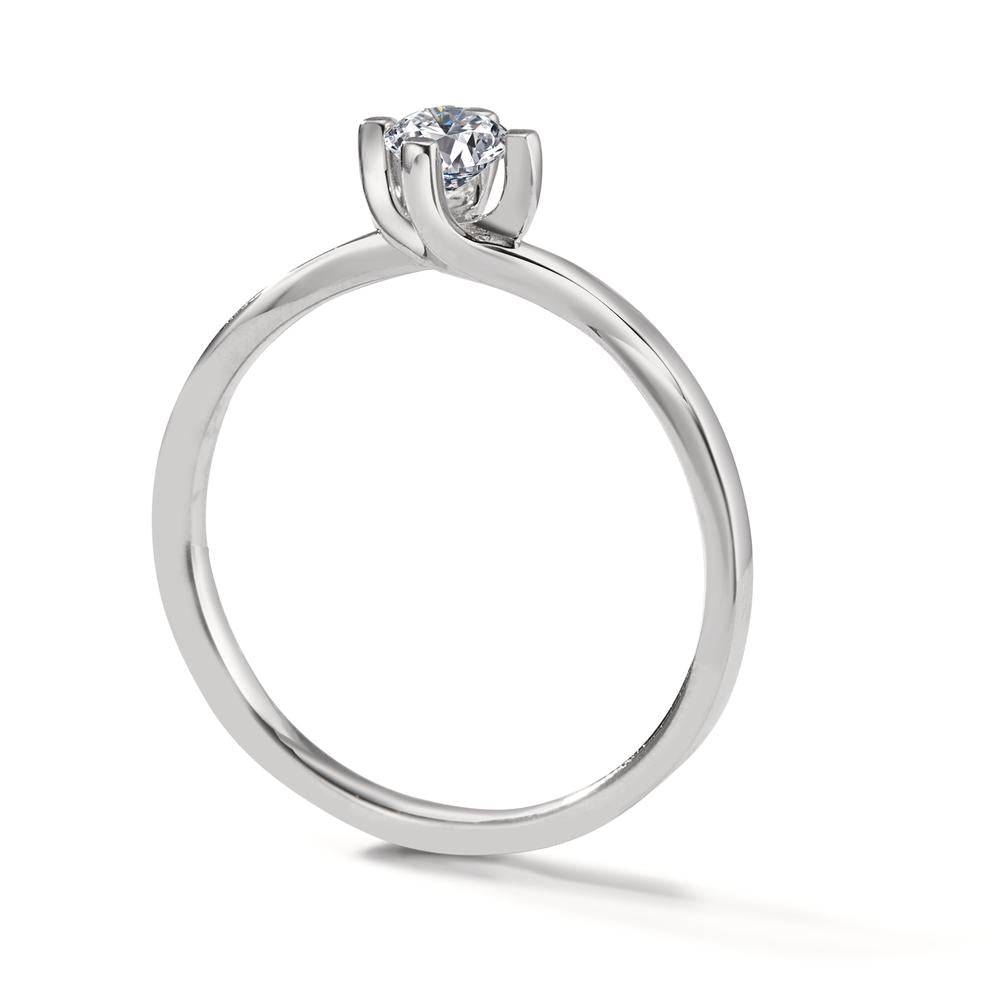 pierścionek zaręczynowy złoto białe 750/18 K Diament biały, 0.25 ct, [Brillant], w-si