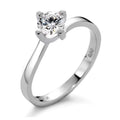 pierścionek zaręczynowy złoto białe 750/18 K Diament biały, 0.10 ct, [Brillant], w-si