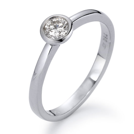pierścionek zaręczynowy złoto białe 750/18 K Diament biały, 0.20 ct, [Brillant], w-si