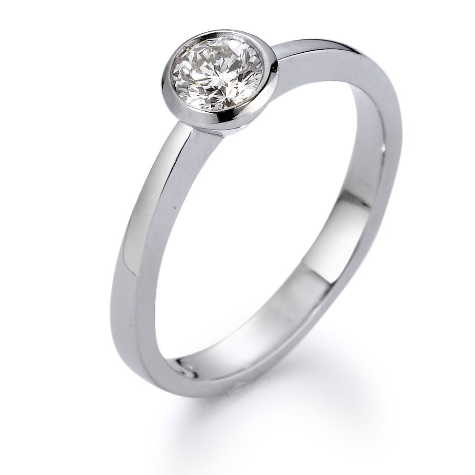 pierścionek zaręczynowy złoto białe 750/18 K Diament biały, 0.33 ct, [Brillant], w-si