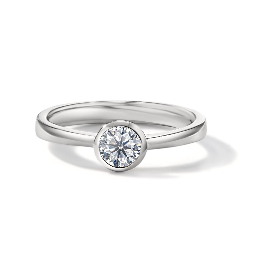 pierścionek zaręczynowy złoto białe 750/18 K Diament biały, 0.33 ct, [Brillant], w-si