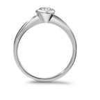 pierścionek zaręczynowy złoto białe 750/18 K Diament biały, 0.33 ct, [Brillant], w-si