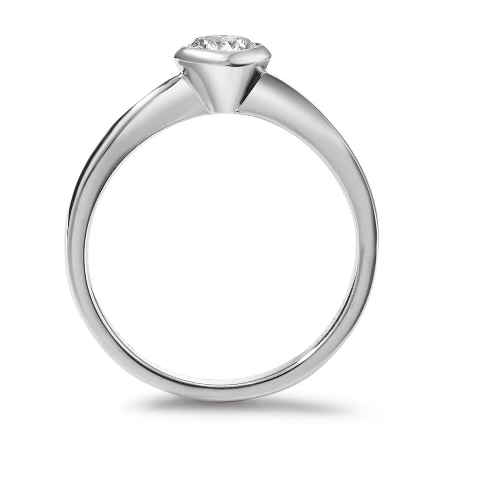 pierścionek zaręczynowy złoto białe 750/18 K Diament biały, 0.33 ct, [Brillant], w-si