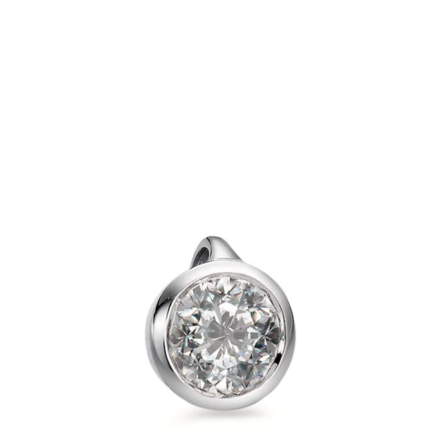 wisiorek złoto białe 750/18 K Diament biały, 0.25 ct, [Brillant], w-si Ø5.5 mm