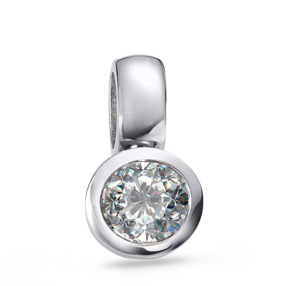 wisiorek złoto białe 750/18 K Diament biały, 0.33 ct, [Brillant], w-si