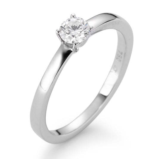 pierścionek zaręczynowy złoto białe 750/18 K Diament biały, 0.25 ct, [Brillant], w-si