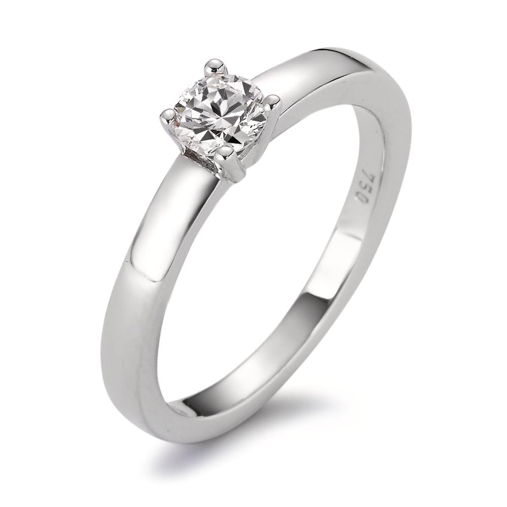 pierścionek zaręczynowy złoto białe 750/18 K Diament biały, 0.33 ct, [Brillant], w-si