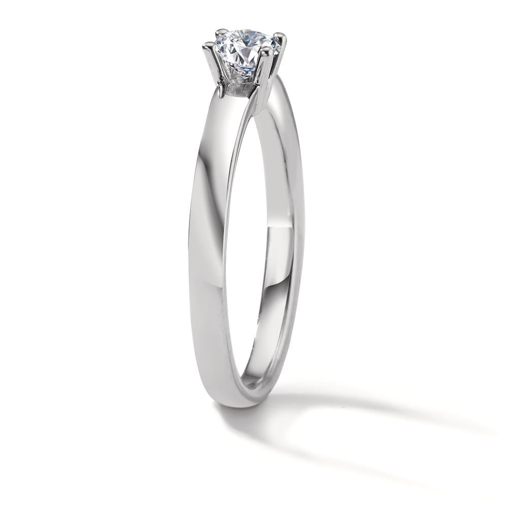 pierścionek zaręczynowy złoto białe 750/18 K Diament biały, 0.33 ct, [Brillant], w-si