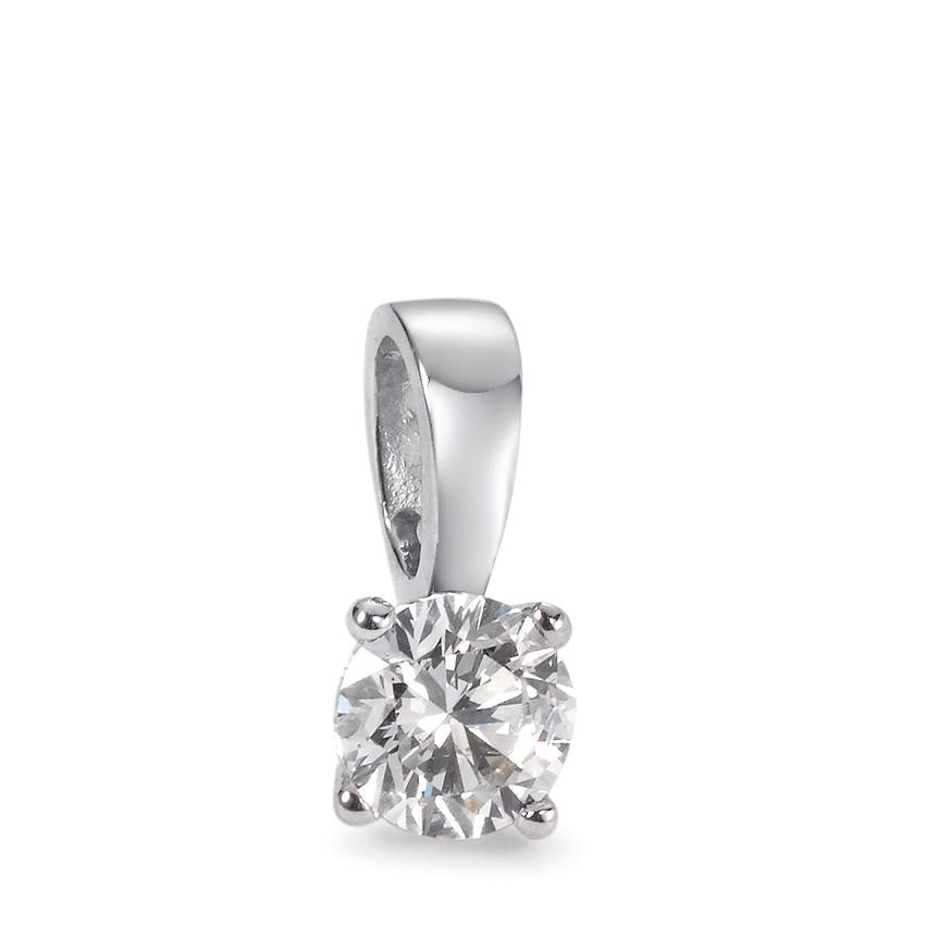 wisiorek złoto białe 750/18 K Diament biały, 0.25 ct, [Brillant], w-si