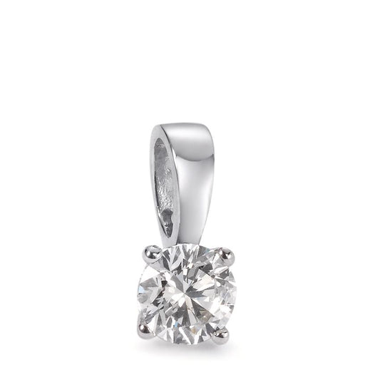 wisiorek złoto białe 750/18 K Diament biały, 0.25 ct, [Brillant], w-si