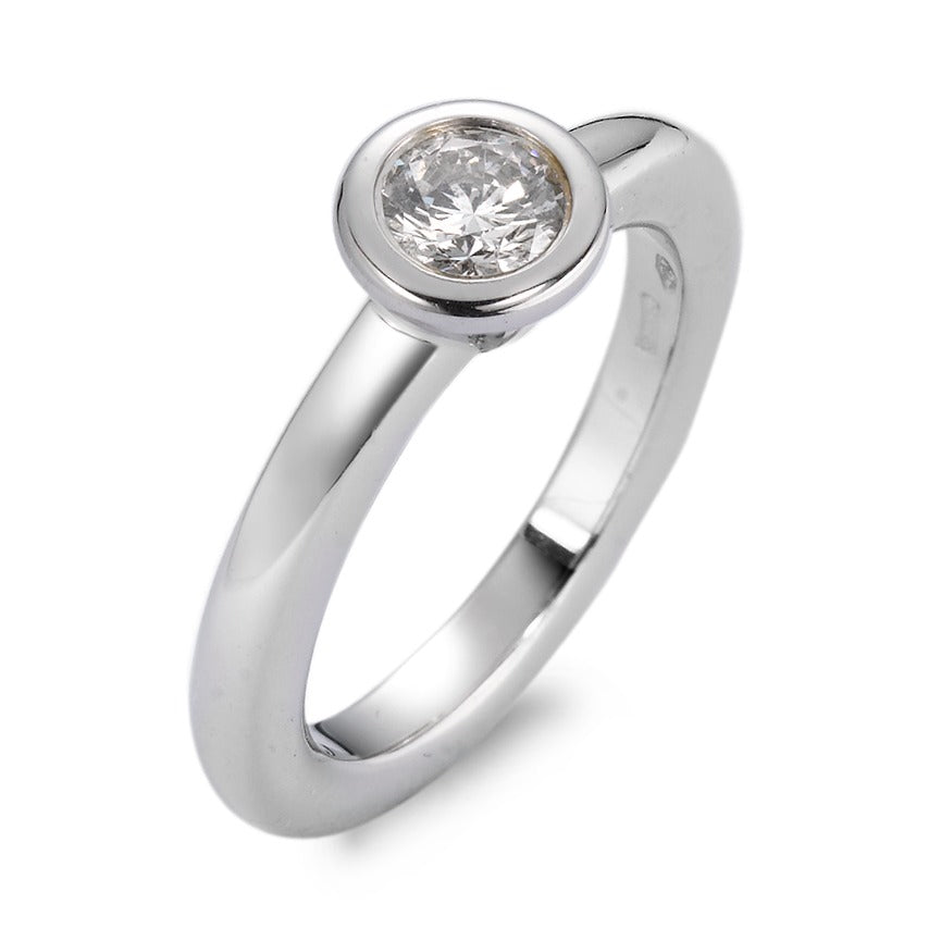 pierścionek zaręczynowy złoto białe 750/18 K Diament biały, 0.30 ct, vsi rodowany