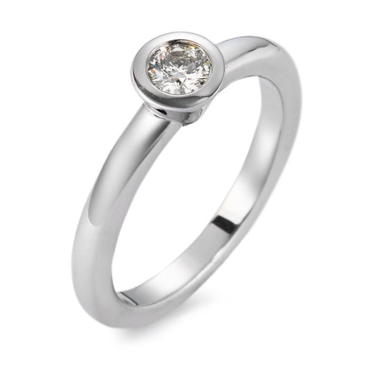 pierścionek zaręczynowy złoto białe 750/18 K Diament biały, 0.20 ct, si rodowany