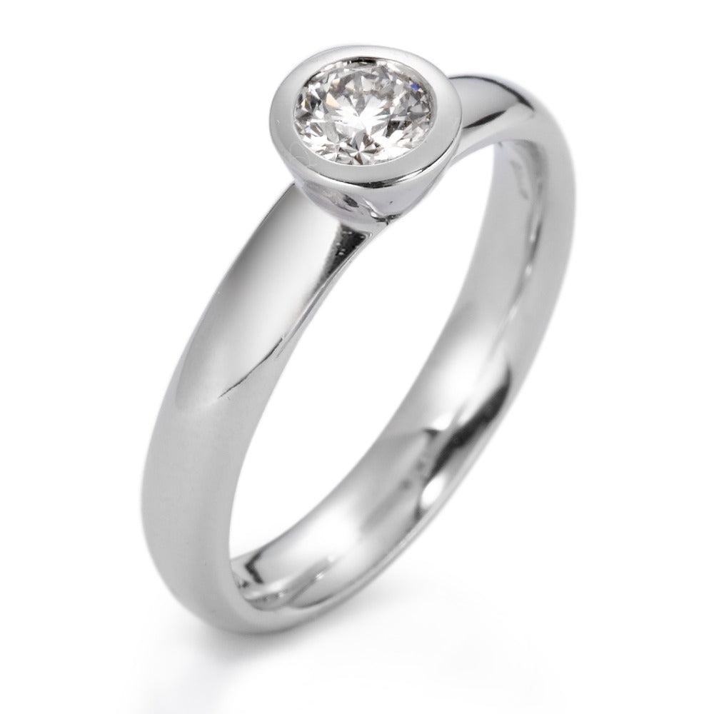 pierścionek zaręczynowy złoto białe 750/18 K Diament biały, 0.30 ct, si rodowany