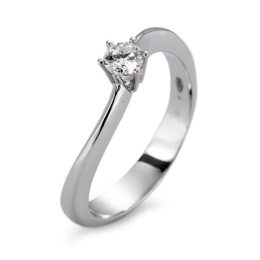 pierścionek zaręczynowy złoto białe 750/18 K Diament biały, 0.20 ct, si rodowany