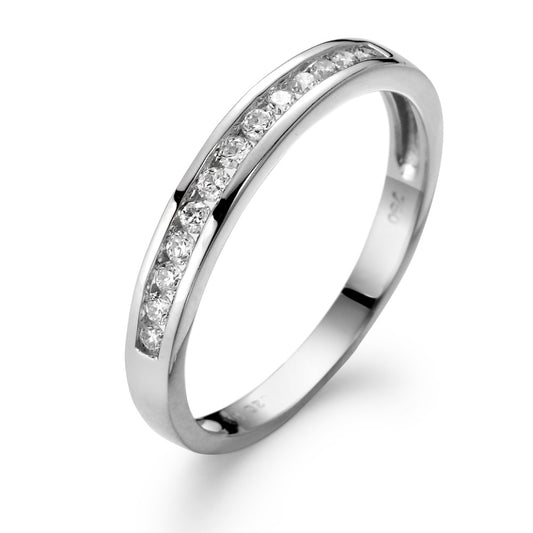 pierścionek pamięci złoto białe 750/18 K Diament biały, 0.20 ct, 13 kamienie, si