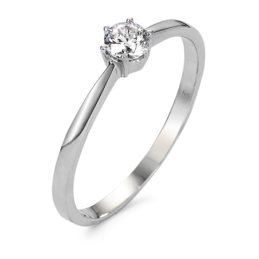 pierścionek zaręczynowy złoto białe 750/18 K Diament biały, 0.20 ct, w-si
