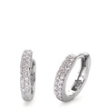 kolczyki koła zatrzaskowe złoto białe 750/18 K Diament 0.24 ct, 38 kamienie, si