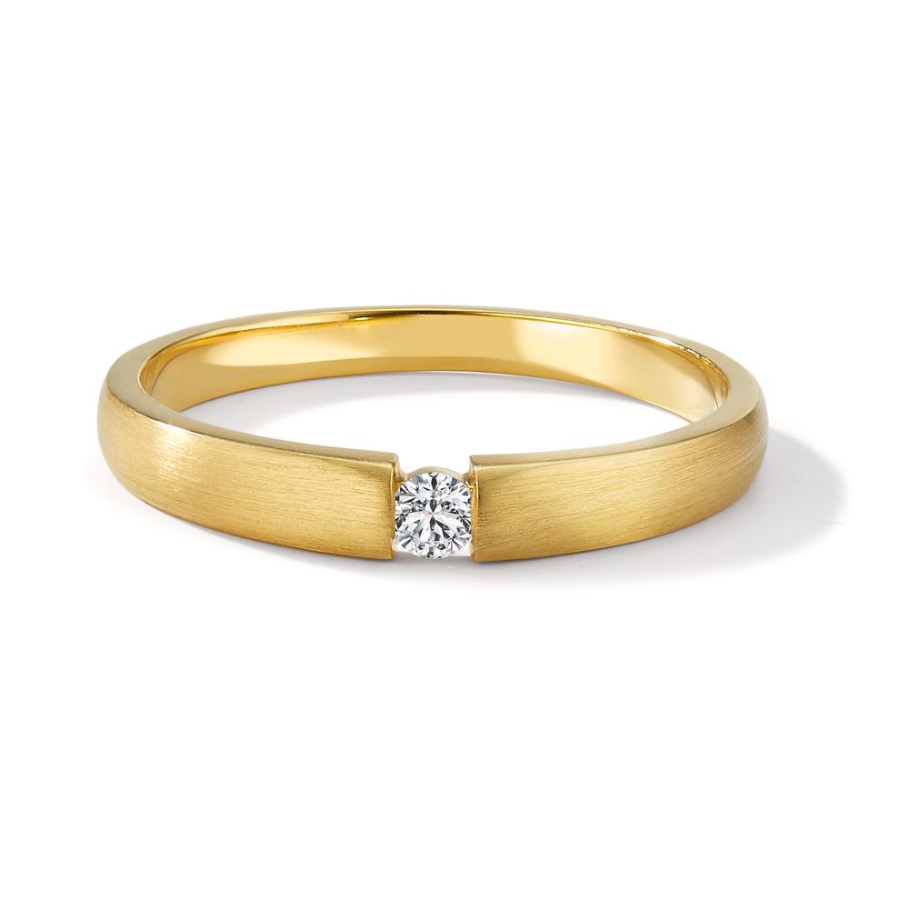pierścionek zaręczynowy złoto żółte 750/18 K Diament 0.06 ct, w-si
